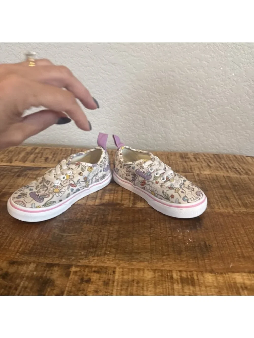Vans Off The Wall Shoes Shoes Size 8 Toddler Unicorn Canvas Sneakers White